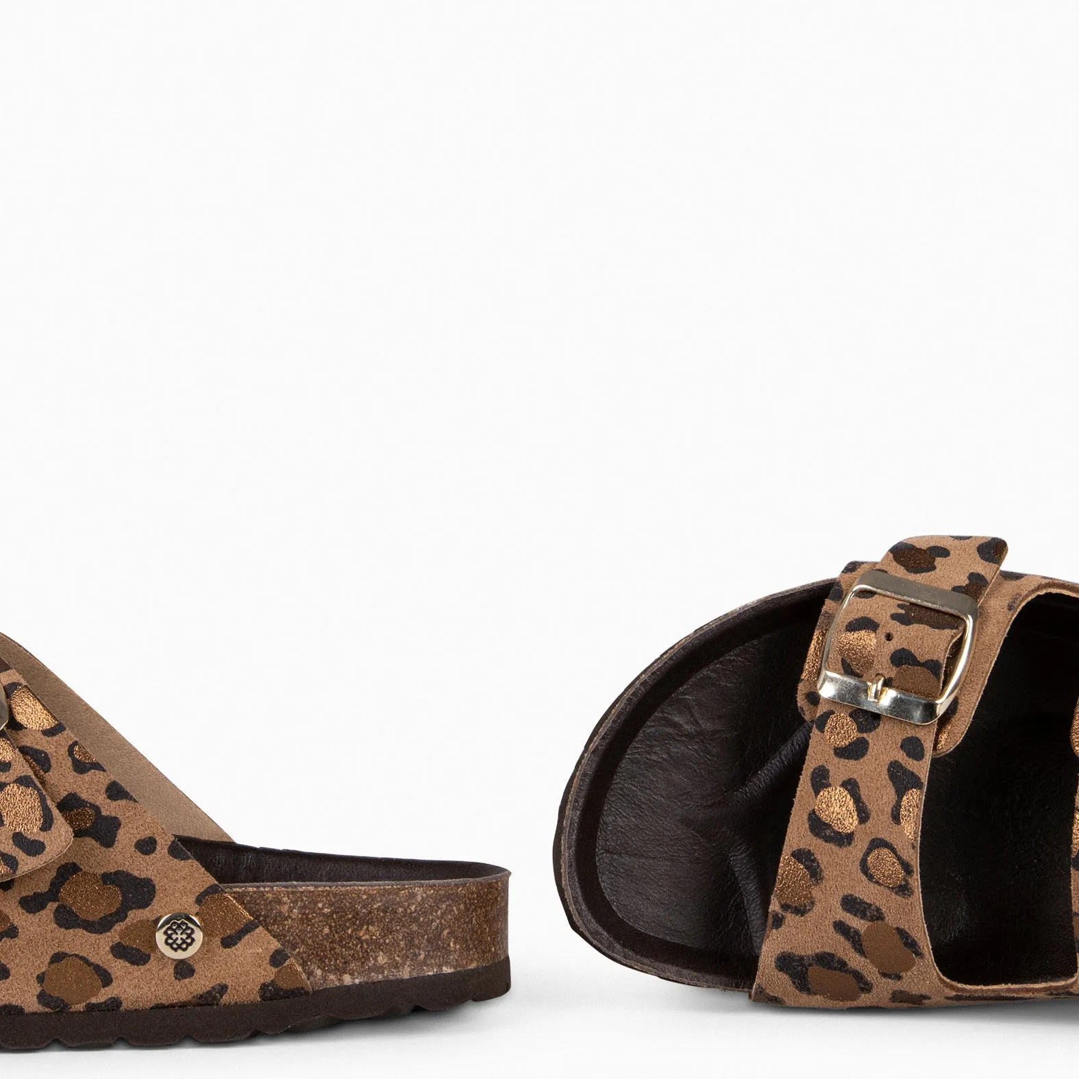 Bali - Sandalias planas doble hebilla animal print bio - Leopardo.