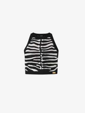 Balmain Top Punto Metalizado