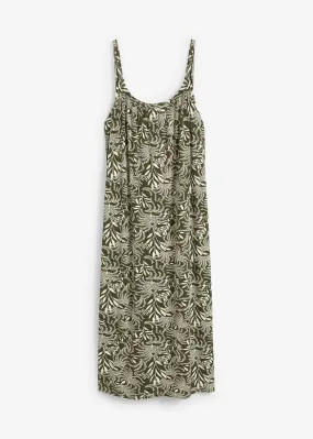 Beige knitted pine dress.