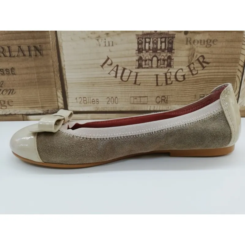 Beige Suede Little Girl Shoes ELLOS 17029