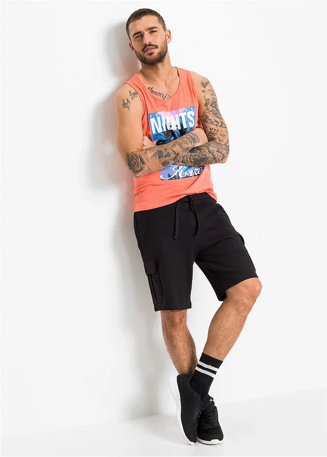Black Bermuda shorts sweatpants