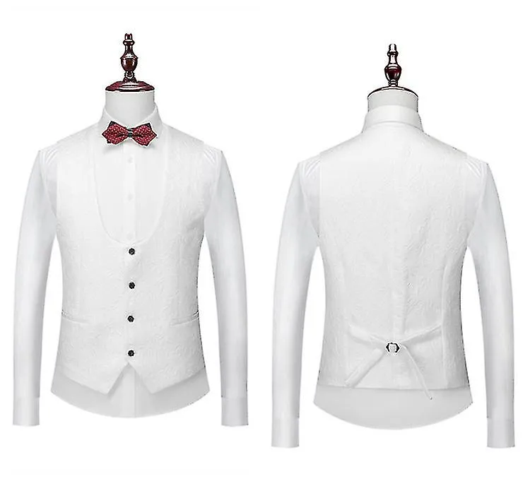 Groom's Wedding Tuxedo Suit 3 Pieces Dinner Party Suit Jacket, Pants, Vest