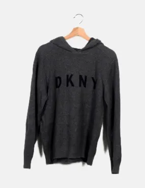 Gray knit hoodie NoName Sweatshirt.