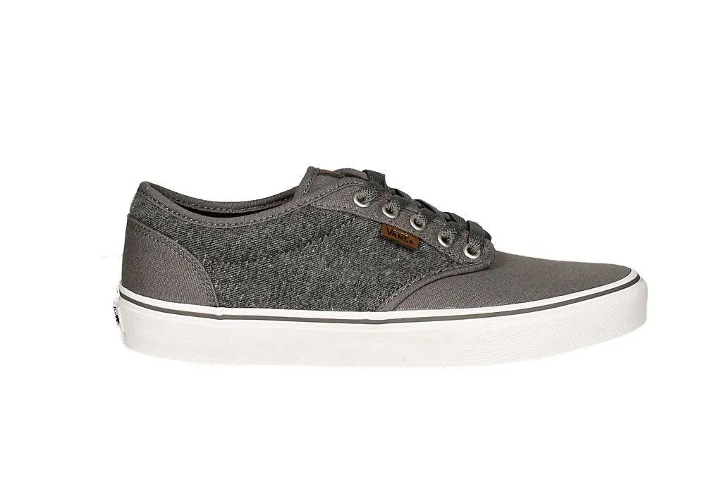 Gray Two-Tone Canvas Sneakers with White Sole