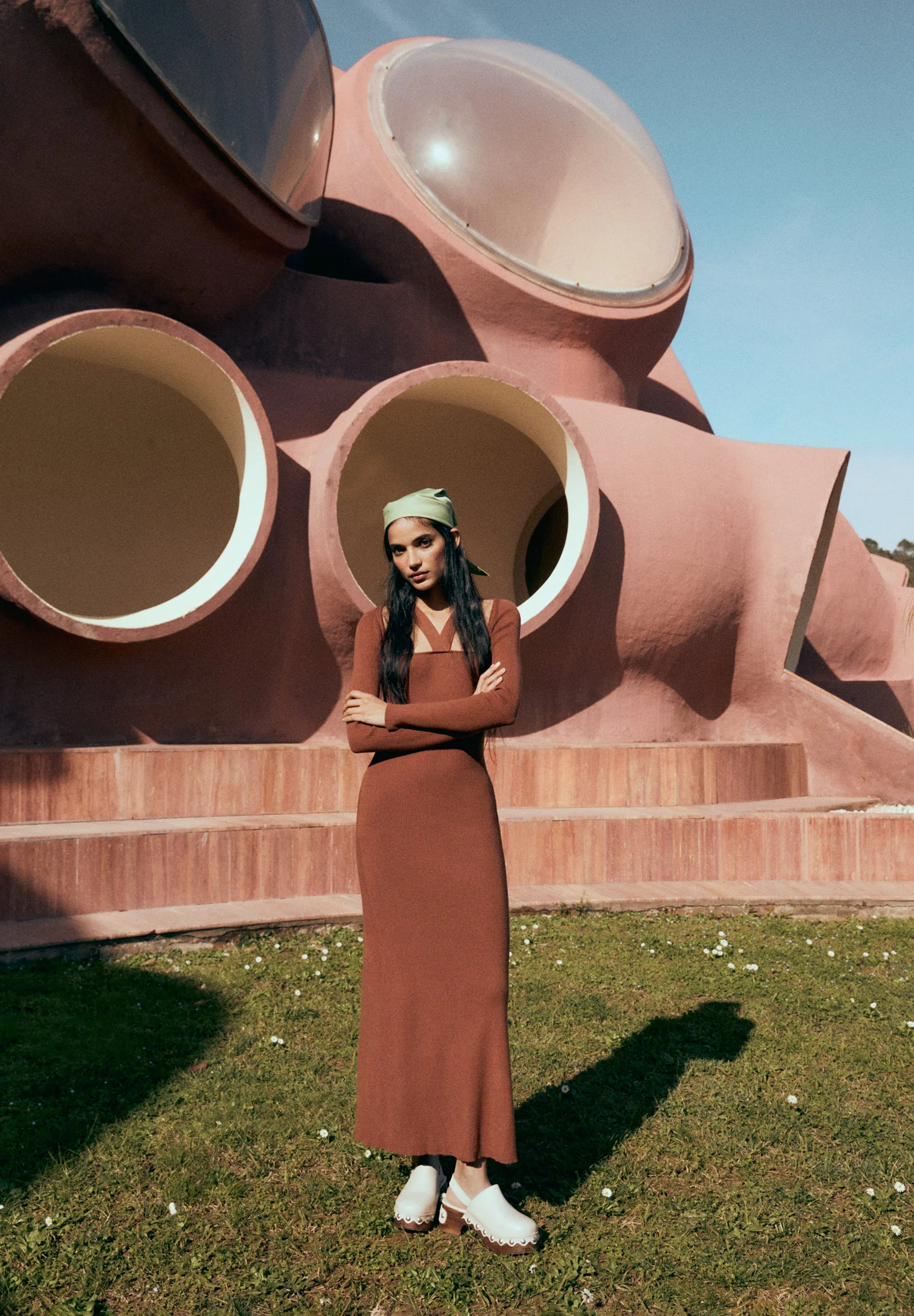 Knit Ribbed Midi Dress