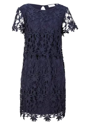 Navy Blue Lace Dress