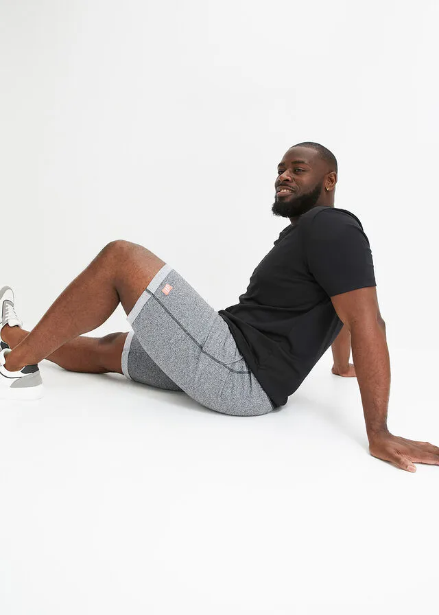 Navy Blue Speckled Sweat Shorts Bermuda