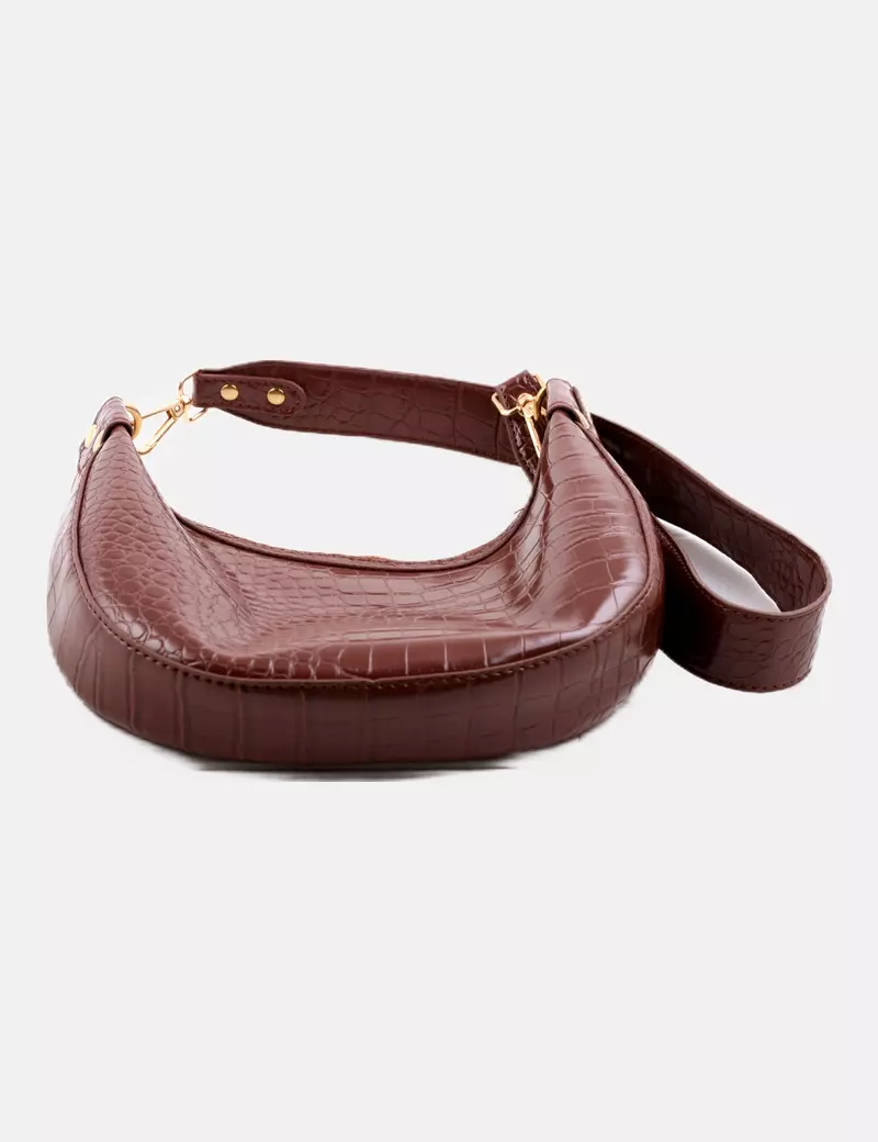 NoName Bolso de hombro animal print marrón