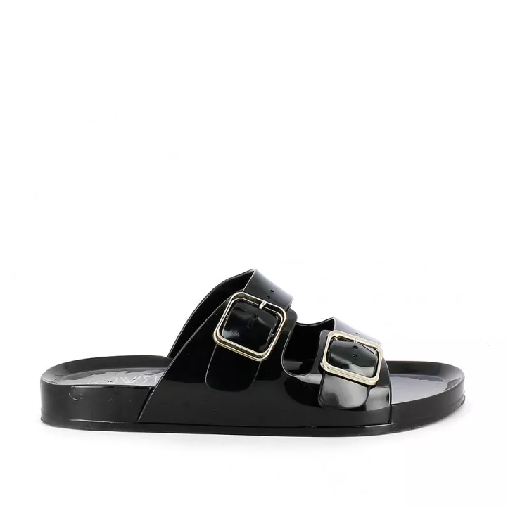 Owel double buckle open black chanclas - Buy now