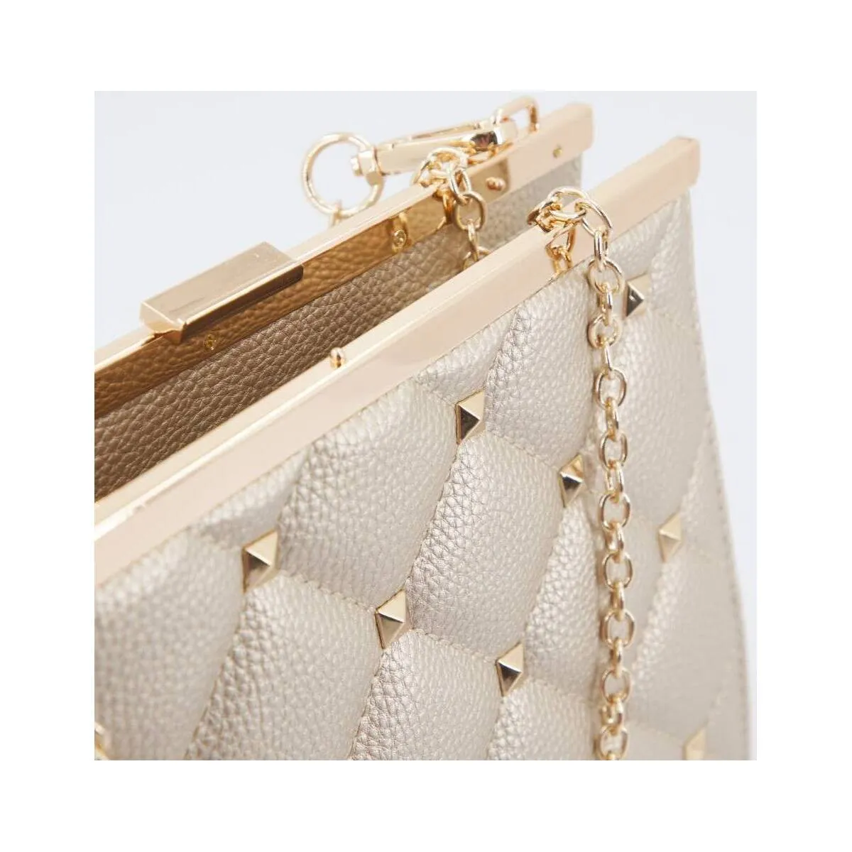 Padded Quilted Bag with Stud Detail