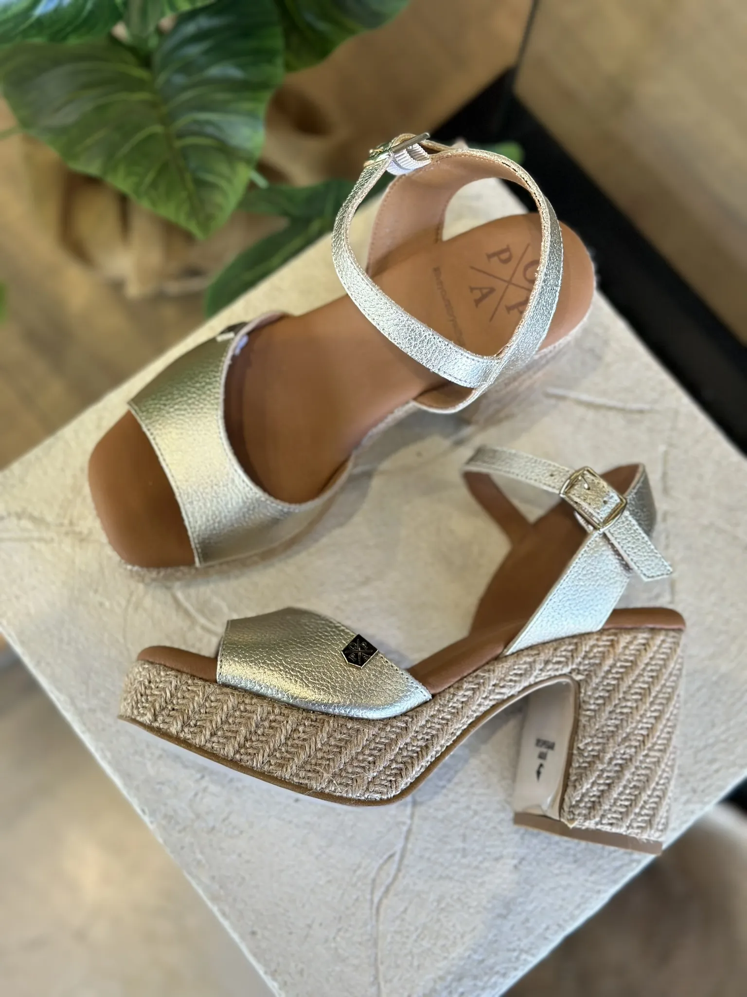 Platform Heeled Sandal Popa Marsella Gold