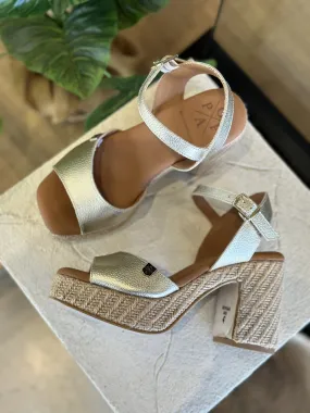 Platform Heeled Sandal Popa Marsella Gold