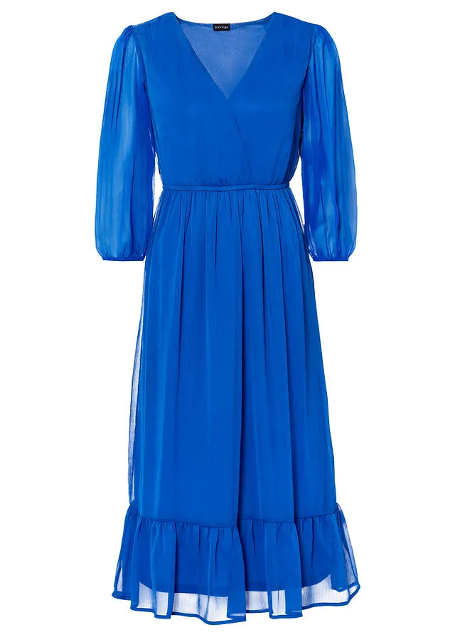 Recycled polyester midi dress Azur.