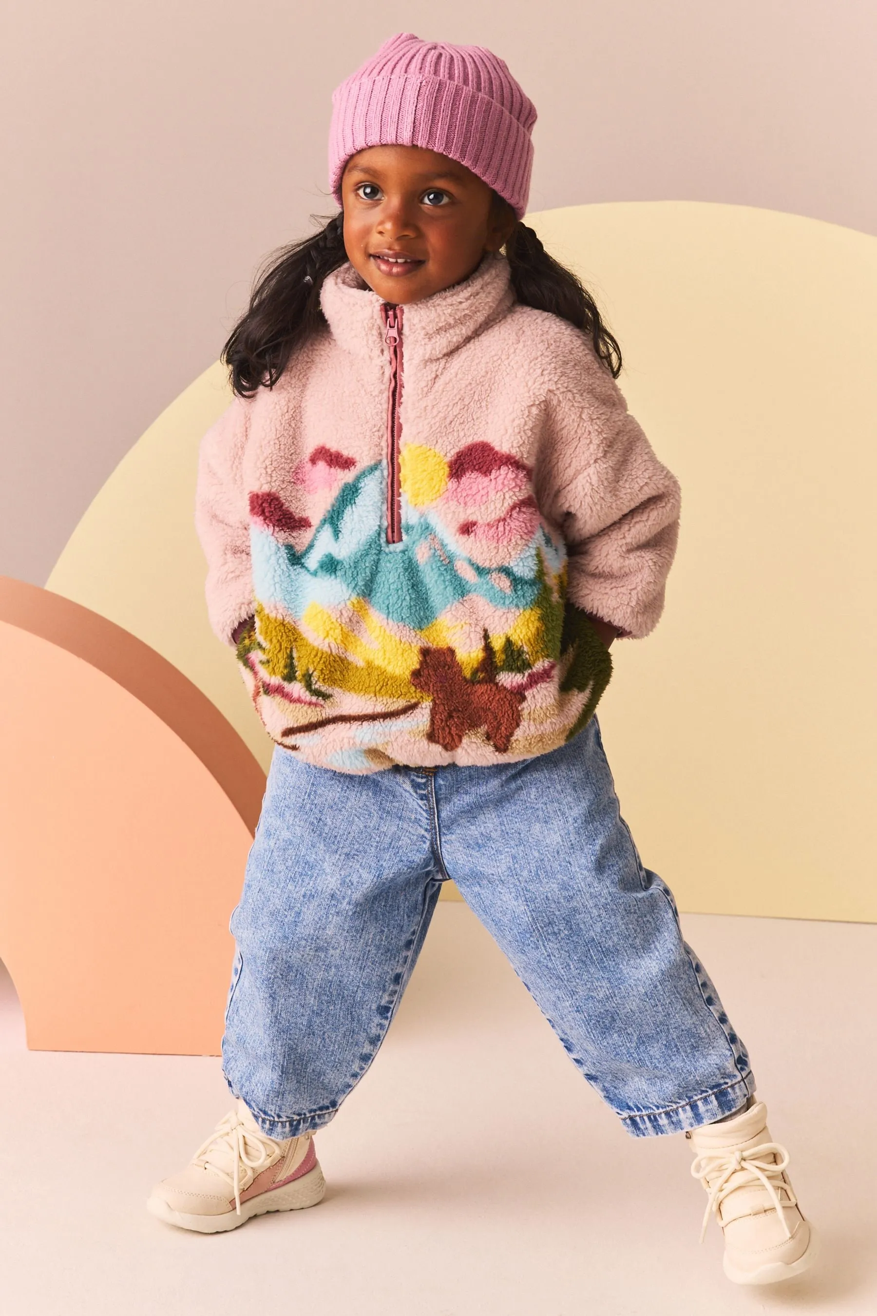 Rosa - Fleece Half Zip Jumper (3mths-7yrs)