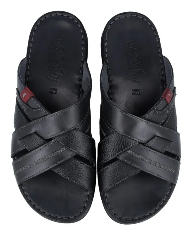 Sandalia negra cruzada Walk & Fly Crossway 963 40111