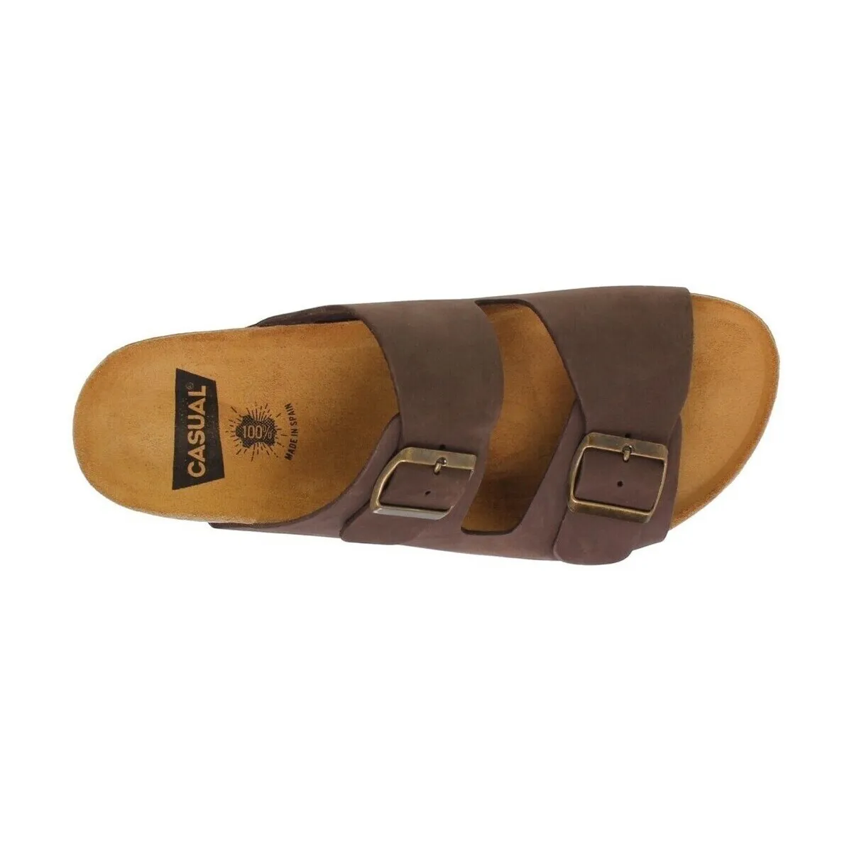 Brown leather men's Bio sandals by
