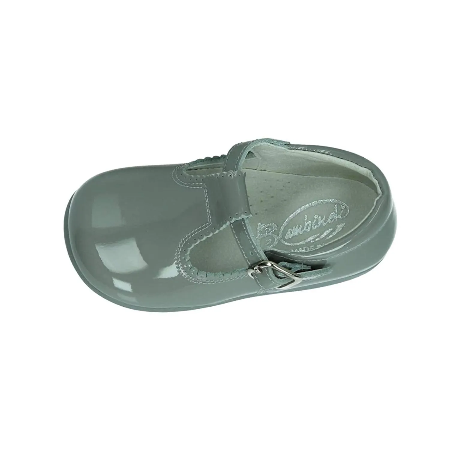 Kid's Grey Leather Sandals Bambineli 25339-18 (Sizes 18 to 26)