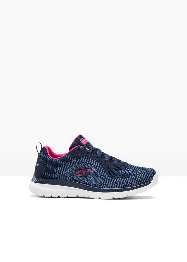 Skechers Memory Foam Navy Blue/Pink Sneakers.