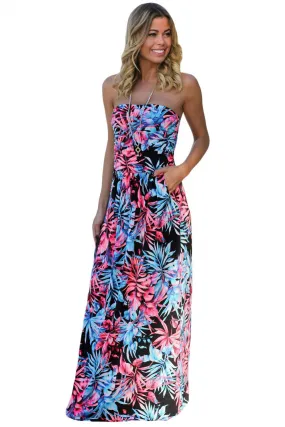 Pink long beach dress.
