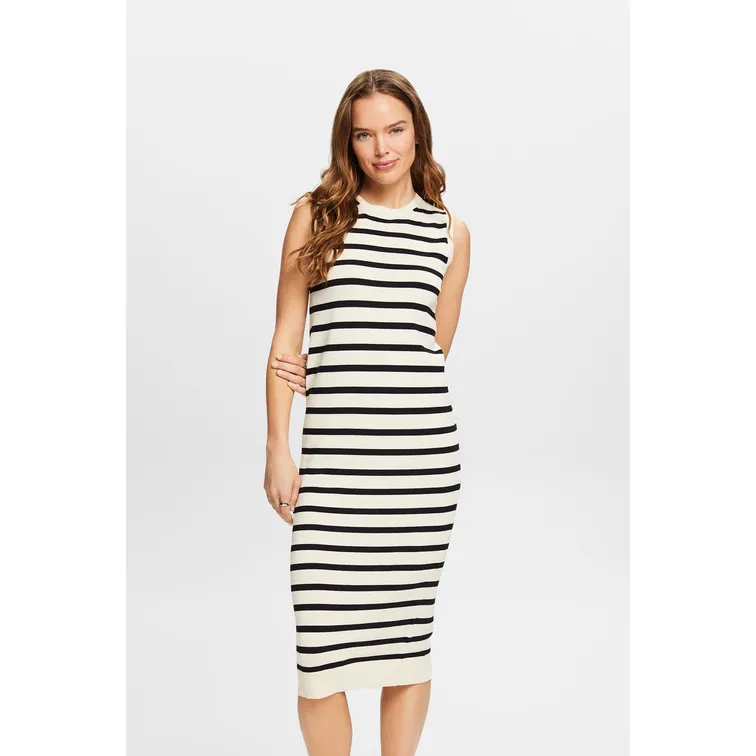 Vestido rayas mujer Esprit midi sin mangas