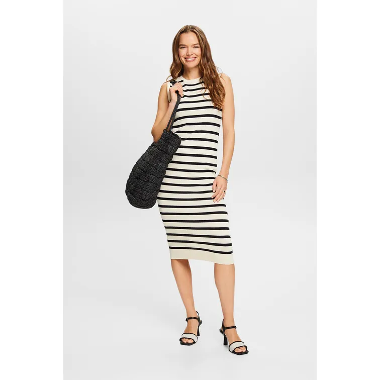 Vestido rayas mujer Esprit midi sin mangas