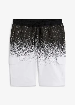 White-Black Sweatshorts Bermuda