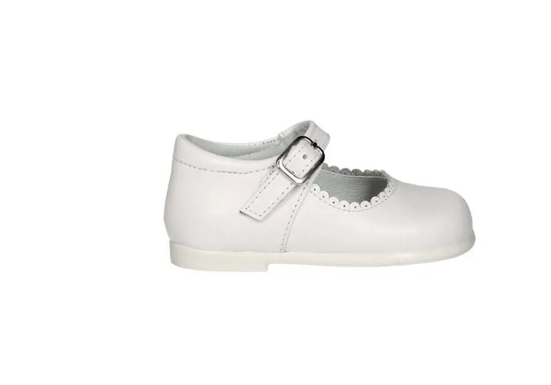 White Mercedes Buckle Shoes